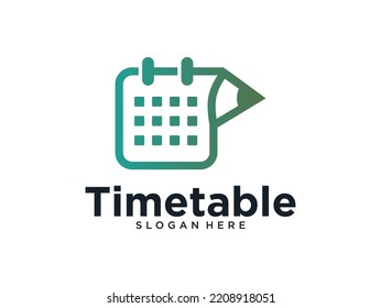 Simple Timetable, Schedule Logo Design