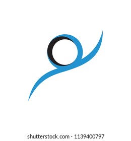 simple tire flow design logo vector 