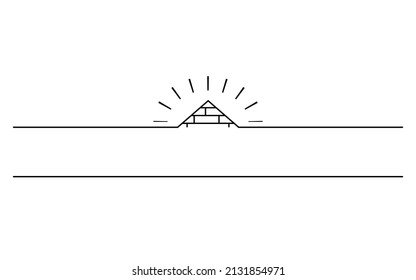 Simple title decoration, Egyptian pyramid