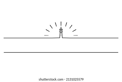 Simple title decoration, glowing lighthouse
