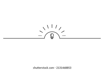 Decoraciones de título simples, reglas decorativas, bombillas brillantes