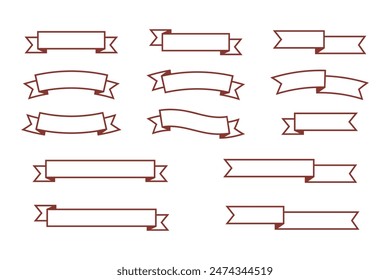 Simple title frame set with white ribbon