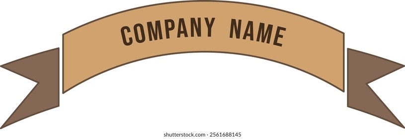Simple Title Ribbon Vector Design