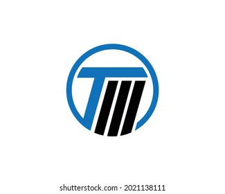 Simple TM Letter Logo Design Vector.