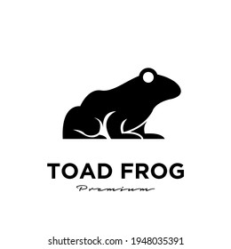 simple toad frog vector illustration logo concept