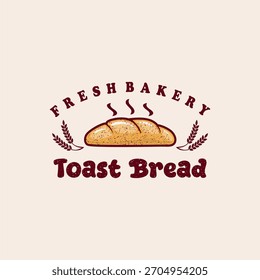 Simple toast logo design template