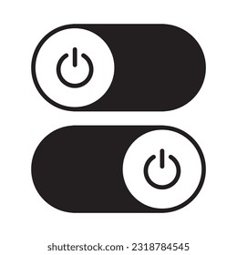 Simple Toggle Switch Buttons, with Modern Devices User Interface, vector icon Illustration on off