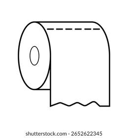 Simples ícone de papel higiênico. Vetor.