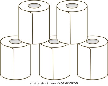 Simple Toilet Paper Roll Illustration
