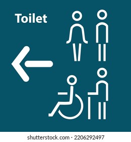 Simple toilet sign. Vector graphics