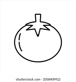 icono simple de tomate. EPS 10.