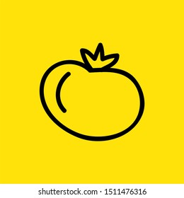 Simple tomato icon flat design