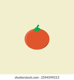 Simple Tomato Illustration in Flat Design 