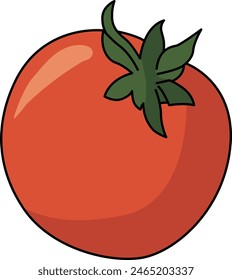 simple tomato vector illustration graphic