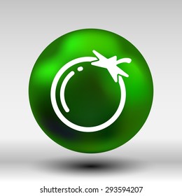 Simple Tomato vector symbol icon useful for logo.