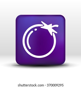 Simple Tomato vector symbol icon useful for logo.