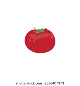 Simple tomato vectors are red and stemmed