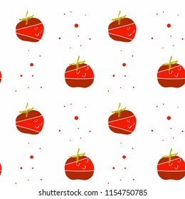 Simple tomatoes and dots patters