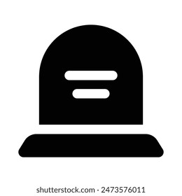 Simple Tombstone glyph icon. The icon can be used for websites, print templates, presentation templates, illustrations, etc