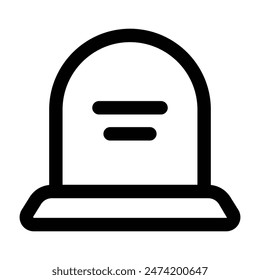 Simple Tombstone icon. The icon can be used for websites, print templates, presentation templates, illustrations, etc