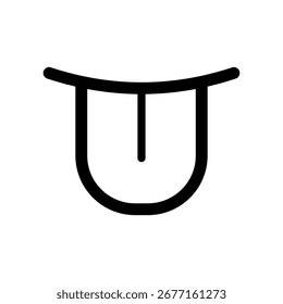 Ilustración de icono de Vector de Imagen de lengua simple.