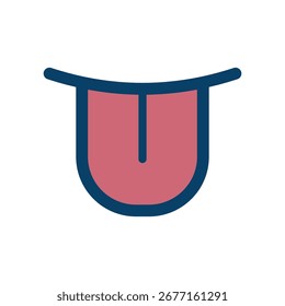 Ilustración de icono de Vector de Imagen de lengua simple.