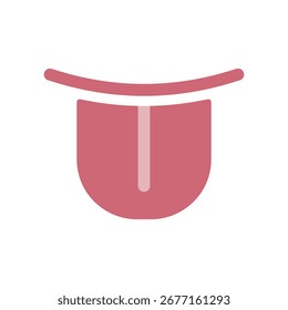 Ilustración de icono de Vector de Imagen de lengua simple.