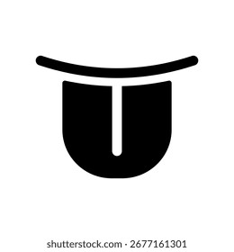 Ilustración de icono de Vector de Imagen de lengua simple.