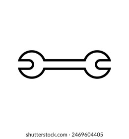Simple tool line icon isolated on white background.
