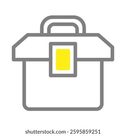 A Simple Toolbox Illustration with White Background