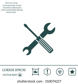 Simple Tools or Repair Icon. Settings.