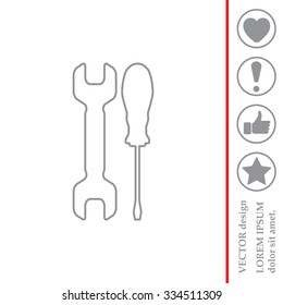 Simple Tools or Repair line Icon
