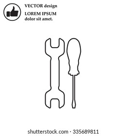Simple Tools or Repair line Icon