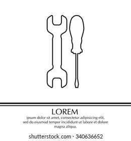 Simple Tools or Repair line Icon