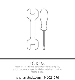 Simple Tools or Repair line Icon