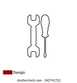Simple Tools or Repair line Icon