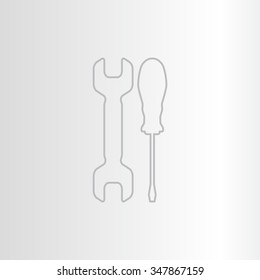 Simple Tools or Repair line Icon
