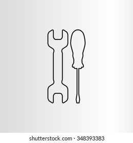 Simple Tools or Repair line Icon