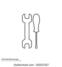 Simple Tools or Repair line Icon