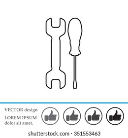 Simple Tools or Repair line Icon