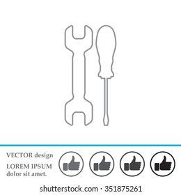 Simple Tools or Repair line Icon
