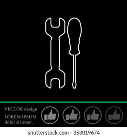 Simple Tools or Repair line Icon