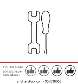 Simple Tools or Repair line Icon