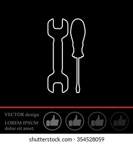Simple Tools or Repair line Icon