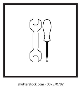 Simple Tools or Repair line Icon