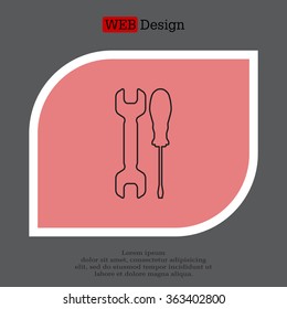 Simple Tools or Repair line Icon