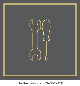 Simple Tools or Repair line Icon