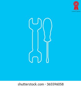 Simple Tools or Repair line Icon