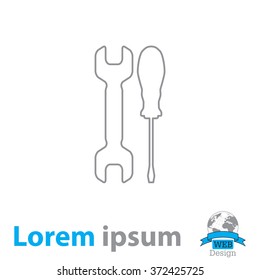 Simple Tools or Repair line Icon