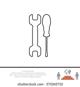 Simple Tools or Repair line Icon